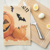 Happy Halloween Jack o Lantern Theedoek (Quarter Fold)