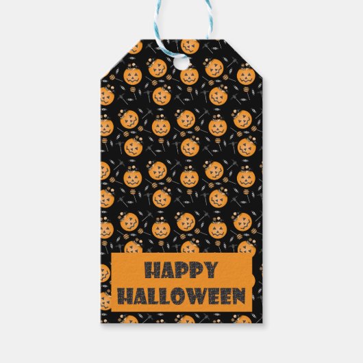 Happy Halloween Jack O Lantern Trick or treat Cadeaulabel (Voorkant)