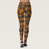 Happy Halloween jack-o-lantern, truc om te behande Leggings (Achterkant)