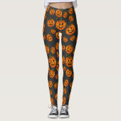 Happy Halloween jack-o-lantern, truc om te behande Leggings (Voorkant)