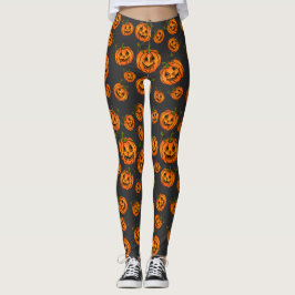 Happy Halloween jack-o-lantern, truc om te behande Leggings