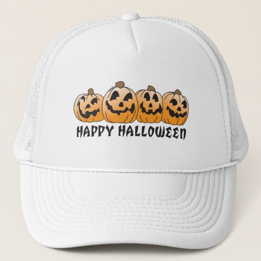 Happy Halloween Jack-O-Lantern Trucker Pet (Voorkant)