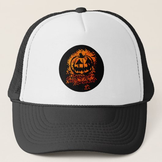 Happy Halloween Jack O Lantern Trucker Pet (Voorkant)