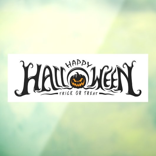 Happy Halloween Jack-O-Lantern Window Cling Raamsticker (Vel 3)