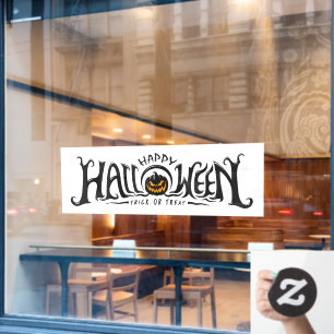 Happy Halloween Jack-O-Lantern Window Cling Raamsticker
