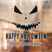 Happy Halloween Jack O'Lantern pompoen familienaam Raamsticker (Vel 2)