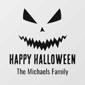 Happy Halloween Jack O'Lantern pompoen familienaam Raamsticker (Vel)