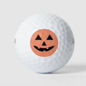 Happy Halloween Jack O'Lantern Pumpkin Golfballen (Voorkant)