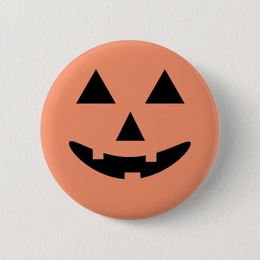 Happy Halloween Jack O'Lantern Pumpkin Ronde Button 5,7 Cm (Voorkant)
