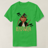 Happy Halloween Jack O'Lantern Witch, Trickortrait T-shirt (Design voorkant)
