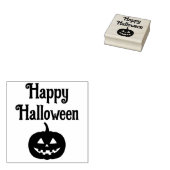 Happy Halloween Jack op Lantern Face Rubberstempel (Gestempeld)