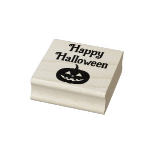 Happy Halloween Jack op Lantern Face Rubberstempel