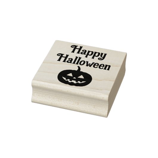 Happy Halloween Jack op Lantern Face Rubberstempel (Stempel)