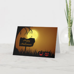 Happy Halloween Jack The Lantern Pumpkins Card Kaart