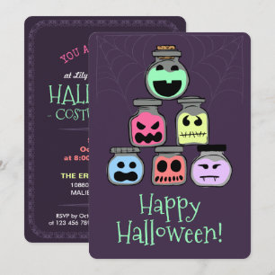 Happy Halloween Jars Kostuum Party Uitnodiging