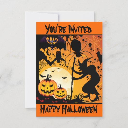 Happy Halloween, je bent uitgenodigd_ Kaart (Voorkant)