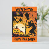 Happy Halloween, je bent uitgenodigd_ Kaart (Staand voorkant)