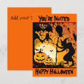 Happy Halloween, je bent uitgenodigd_ Kaart (Voorkant / Achterkant)