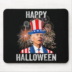 Happy Halloween Joe Biden USA Flag Fireworks th of Muismat