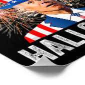 Happy Halloween Joe Biden USA Flag Fireworks th of Poster (Hoek)