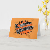 Happy Halloween Kaart (Gele Bloem)