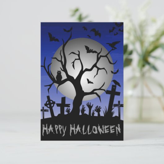 Happy Halloween Kaart (Staand voorkant)