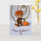 Happy Halloween Kaart (Gele Bloem)