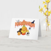 Happy Halloween Kaart (Gele Bloem)