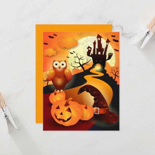 Happy Halloween! Kaart (Voorkant / Achterkant in situ)