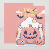 Happy Halloween Kaart (Voorkant / Achterkant)