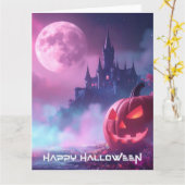 HAPPY HALLOWEEN KAART (Gele Bloem)