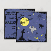 Happy Halloween Kaart (Voorkant / Achterkant)