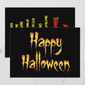 Happy Halloween Kaart (Voorkant / Achterkant)