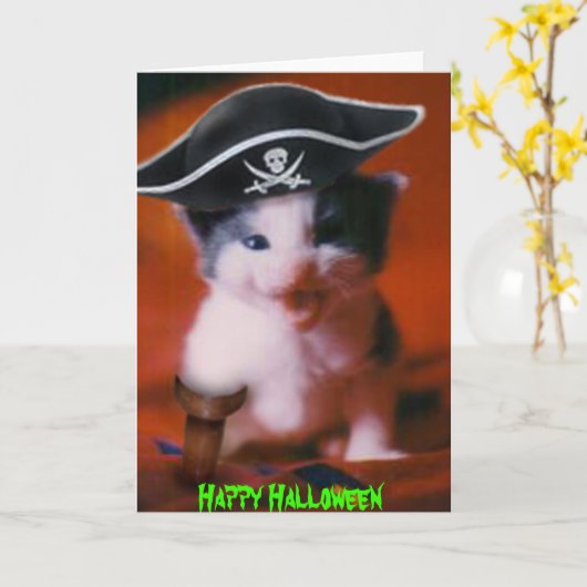 Happy Halloween Kaart (Gele Bloem)