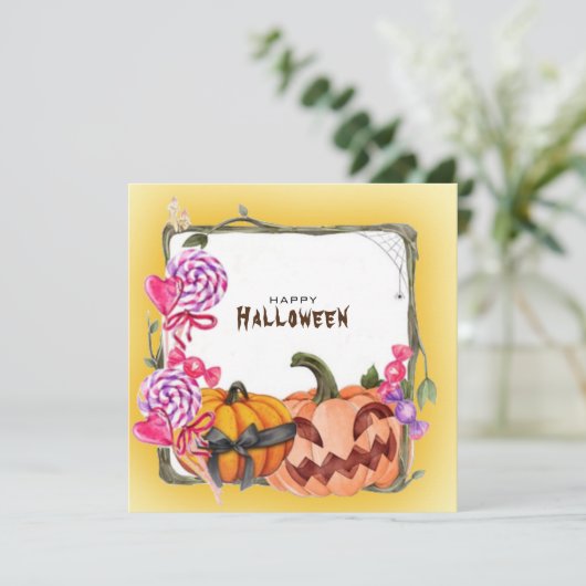 Happy Halloween Kaart (Staand voorkant)