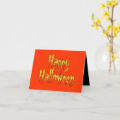 Happy Halloween Kaart (Gele Bloem)