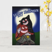 Happy Halloween Kaart (Gele Bloem)