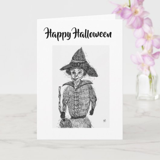 Happy Halloween Kaart (Orchidee)