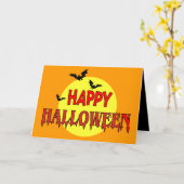 Happy Halloween Kaart (Gele Bloem)