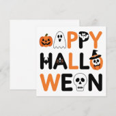 Happy halloween kaart (Voorkant / Achterkant)