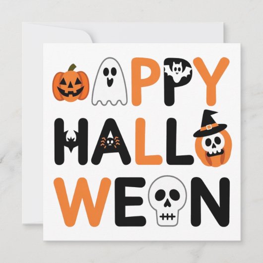 Happy halloween kaart (Voorkant)