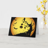 Happy Halloween-kaart Kaart (Gele Bloem)