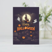 Happy Halloween Kaart met persoonlijke naam (Staand voorkant)