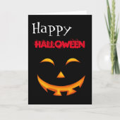 Happy Halloween-kaart (spooky pumpkin) Kaart (Voorkant)