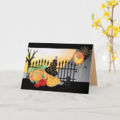 Happy Halloween-kaarten Kaart (Gele Bloem)