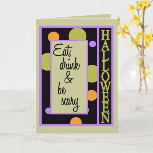 Happy Halloween-kaarten Kaart (Gele Bloem)