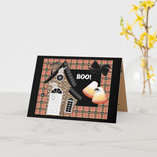 Happy Halloween-kaarten Kaart (Gele Bloem)