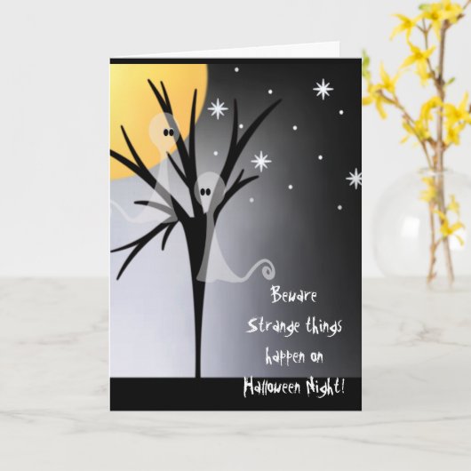 Happy Halloween-kaarten Kaart (Gele Bloem)