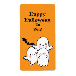 Happy Halloween kan personaliseren Etiket