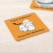 Happy Halloween kan personaliseren Kartonnen Onderzetters (Schuin)